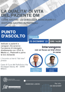 Punto di Ascolto Fondazione Malattie Miotoniche - La qualità di vita del paziente FM